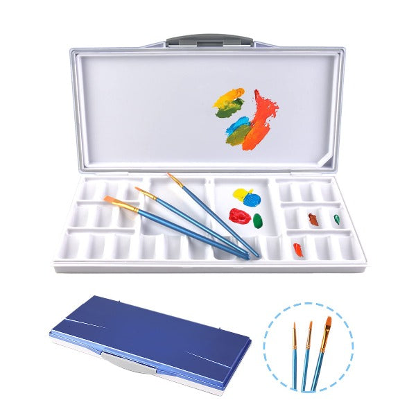 Watercolor Palette with Brushes Folding Paint Tray with Lid for kids –  1981Life